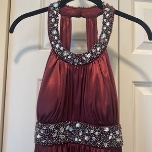 Cranberry Formal Dress Bridesmaids/Homecoming Prom Dress Full length